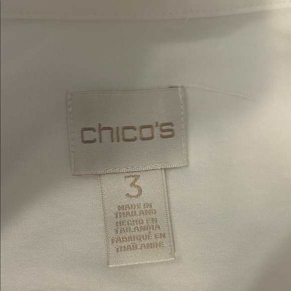 Chico's Elegant White Dress Shirt for Women - Picture 2 of 7